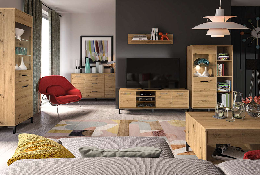 TV-Schrank – NEVIO 20 – Moderner Lowboard mit Holzoptik