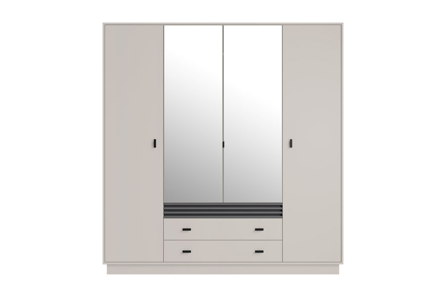Kleiderschrank mit Spiegel – ALLMO System 16 – moderner Garderobenschrank