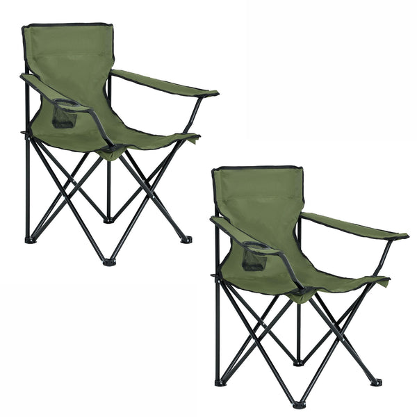 Campingstühlen Set – ANTER – Klappbare Outdoorstühle mit Getränkehalter