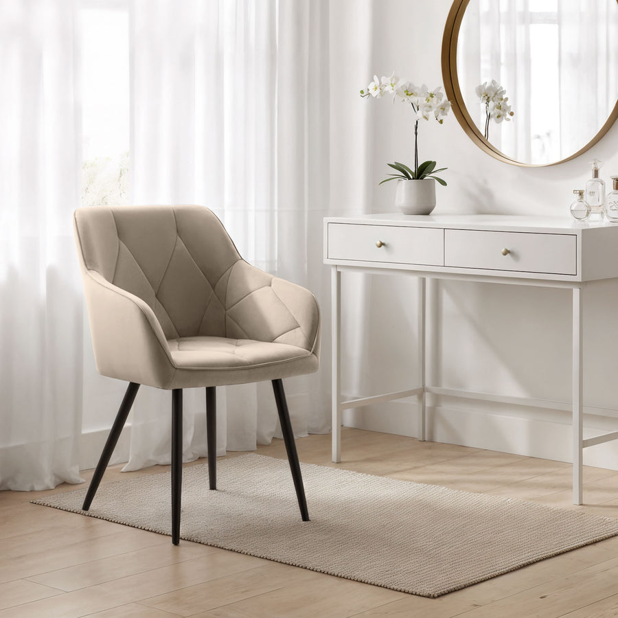 stuhl Set – DIAMANTE – Elegante Samtstühle mit modernem Glamour Look