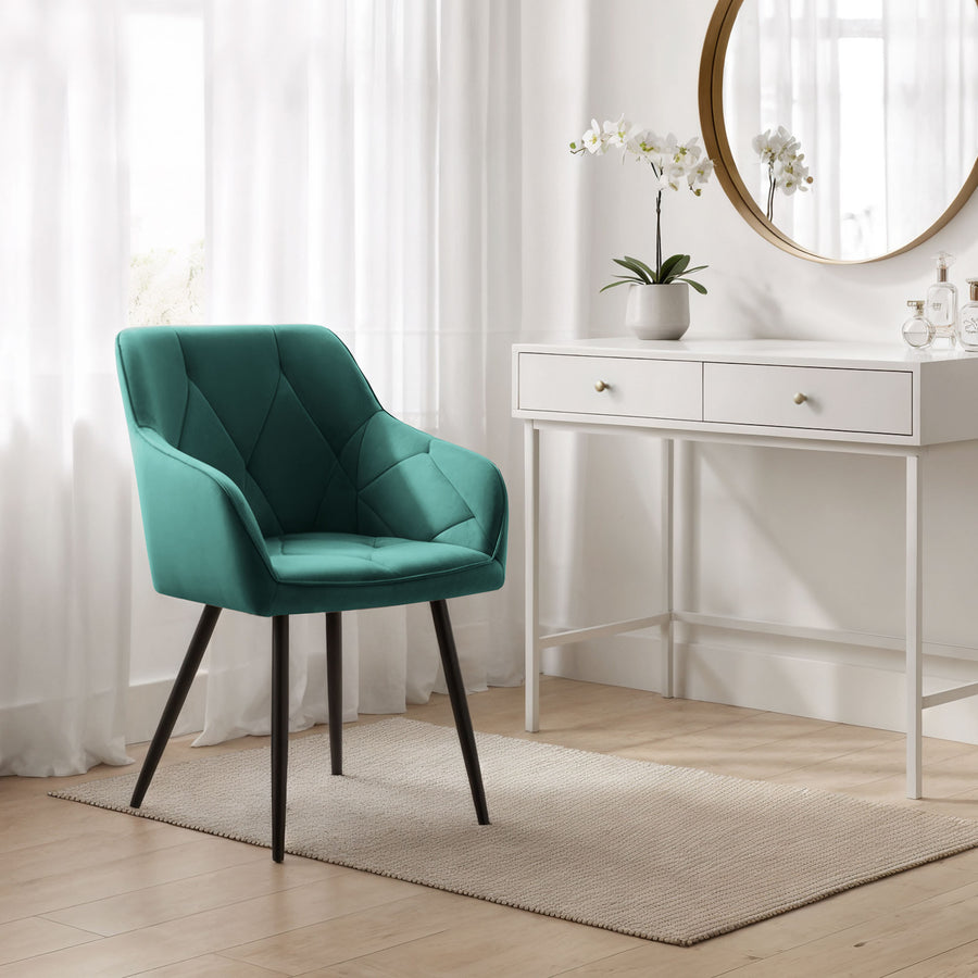 stuhl Set – DIAMANTE – Elegante Samtstühle mit modernem Glamour Look
