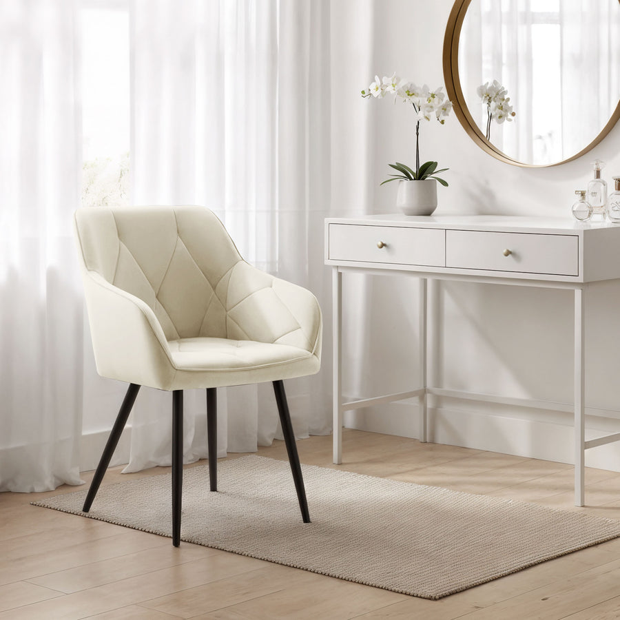 stuhl Set – DIAMANTE – Elegante Samtstühle mit modernem Glamour Look