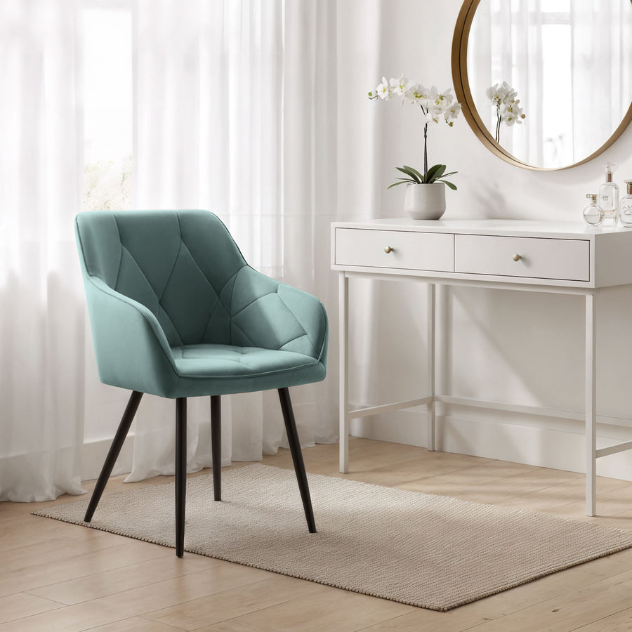 stuhl Set – DIAMANTE – Elegante Samtstühle mit modernem Glamour Look