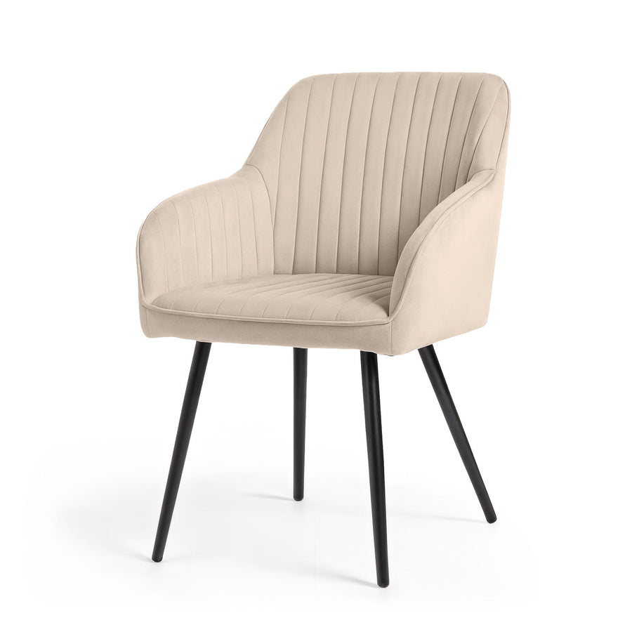 stuhl Set – FLORENCE – Elegante Samtstühle mit modernem Steppdesign