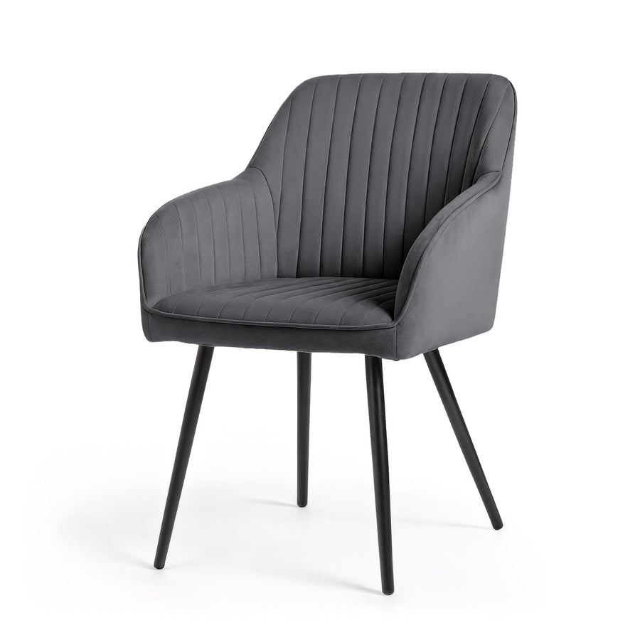 stuhl Set – FLORENCE – Elegante Samtstühle mit modernem Steppdesign