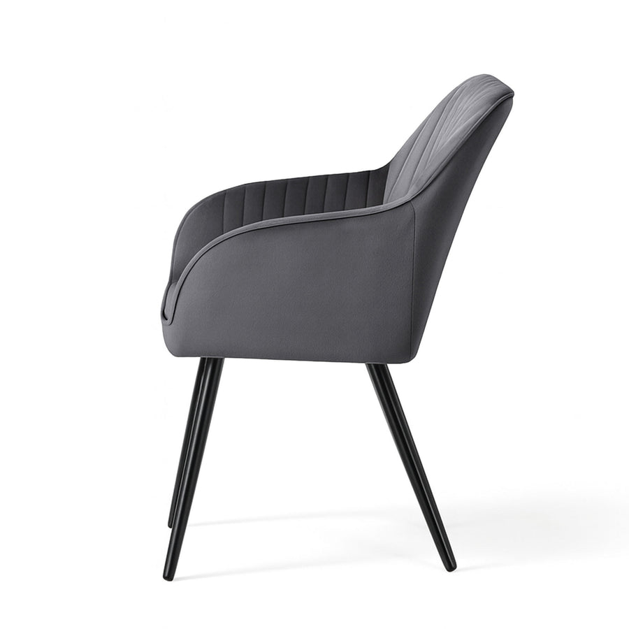 stuhl Set – FLORENCE – Elegante Samtstühle mit modernem Steppdesign