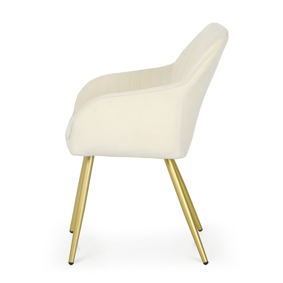 stuhl Set – FLORENCE – Elegante Samtstühle mit modernem Steppdesign