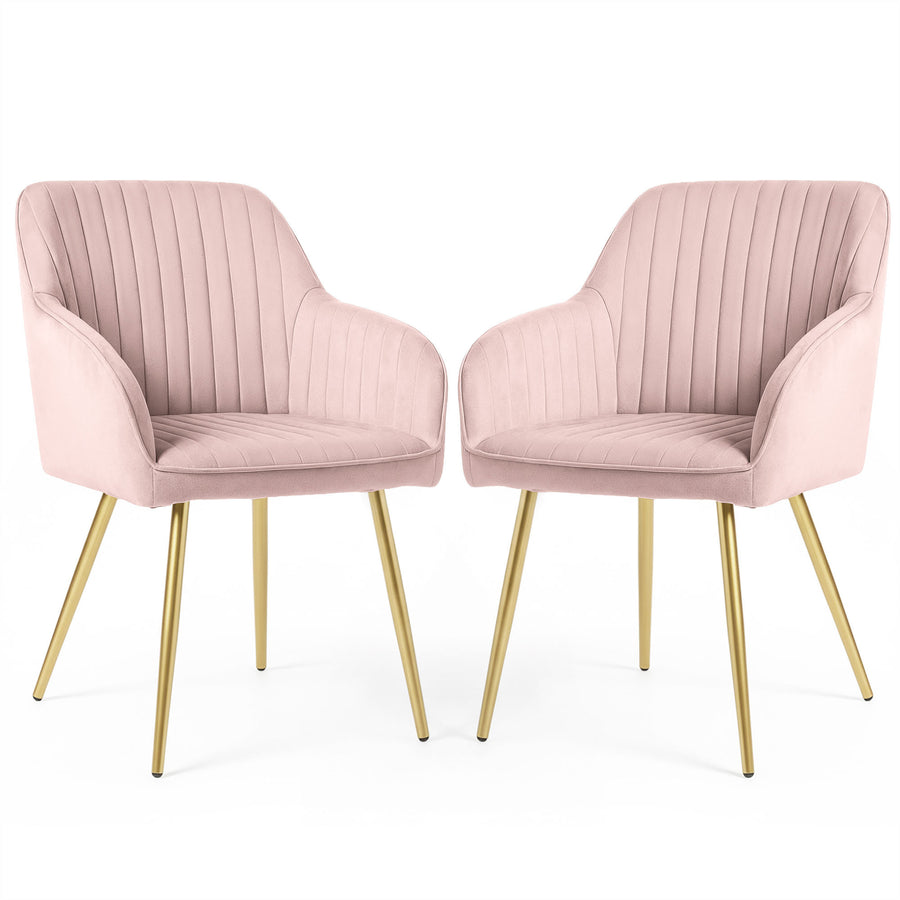 stuhl Set – FLORENCE – Elegante Samtstühle mit modernem Steppdesign