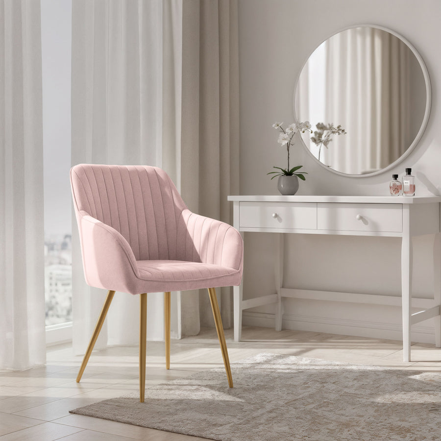 stuhl Set – FLORENCE – Elegante Samtstühle mit modernem Steppdesign