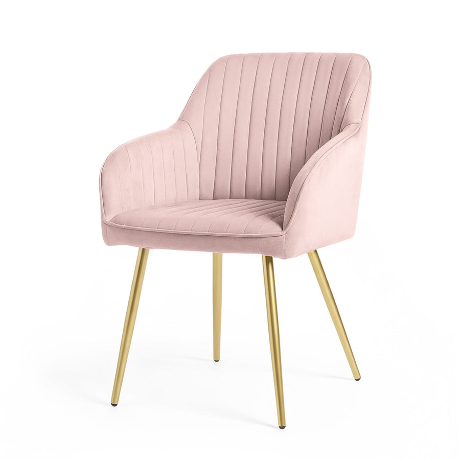 stuhl Set – FLORENCE – Elegante Samtstühle mit modernem Steppdesign