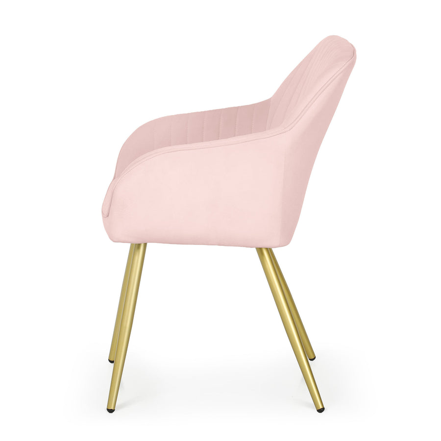 stuhl Set – FLORENCE – Elegante Samtstühle mit modernem Steppdesign