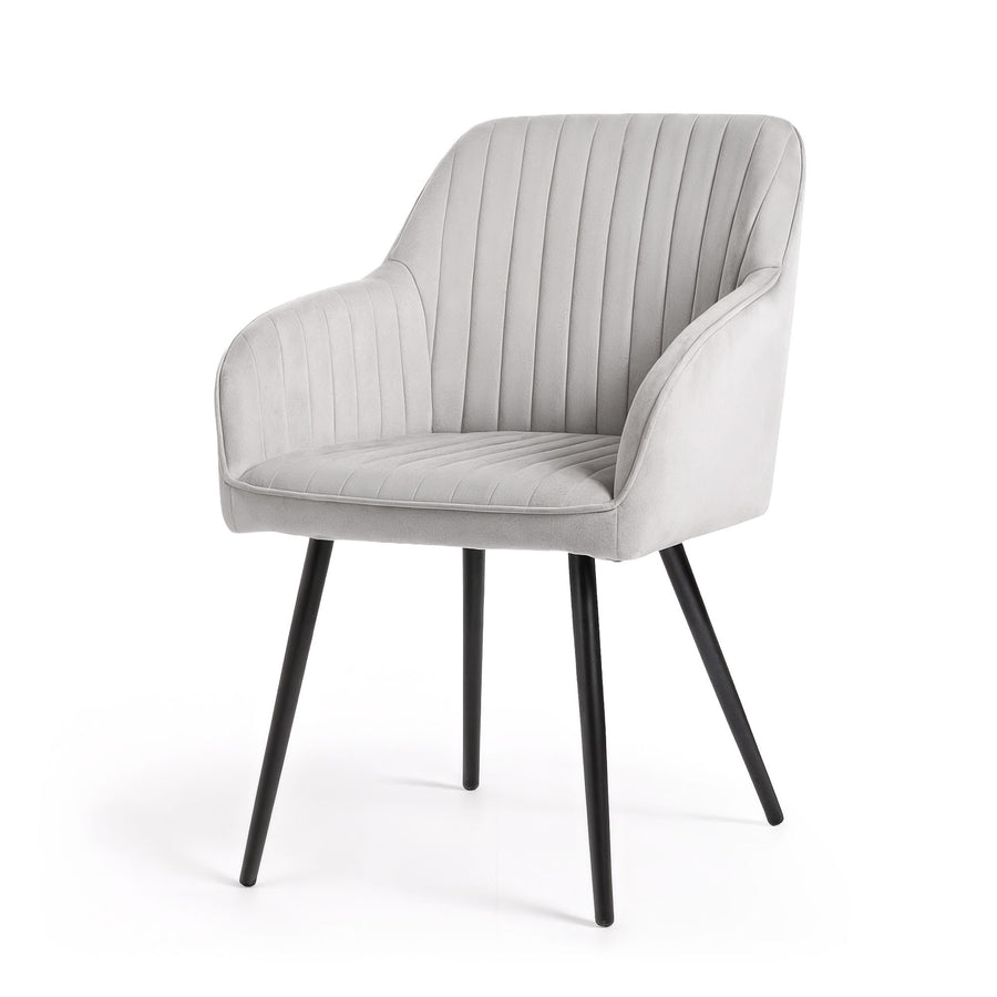 stuhl Set – FLORENCE – Elegante Samtstühle mit modernem Steppdesign