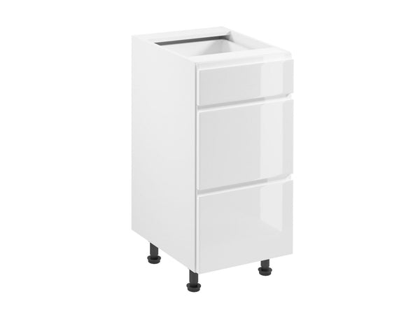 Glanzia Unterschrank 40 cm D40S3 – Weiß Hochglanz
