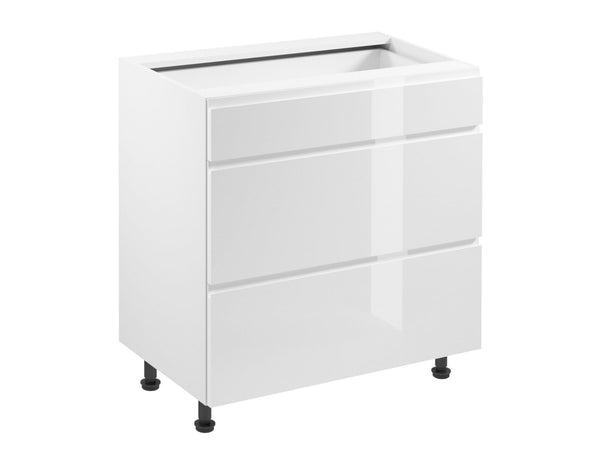 Glanzia Unterschrank 80 cm D80S3 – Weiß Hochglanz