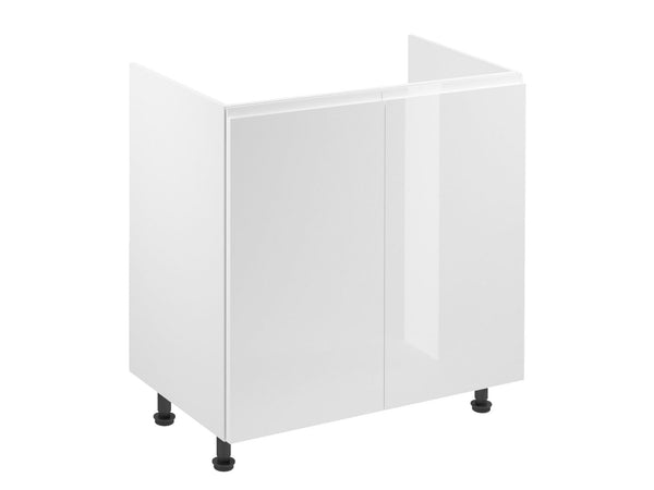 Glanzia Spülenschrank 80 cm D80Z – Weiß Hochglanz