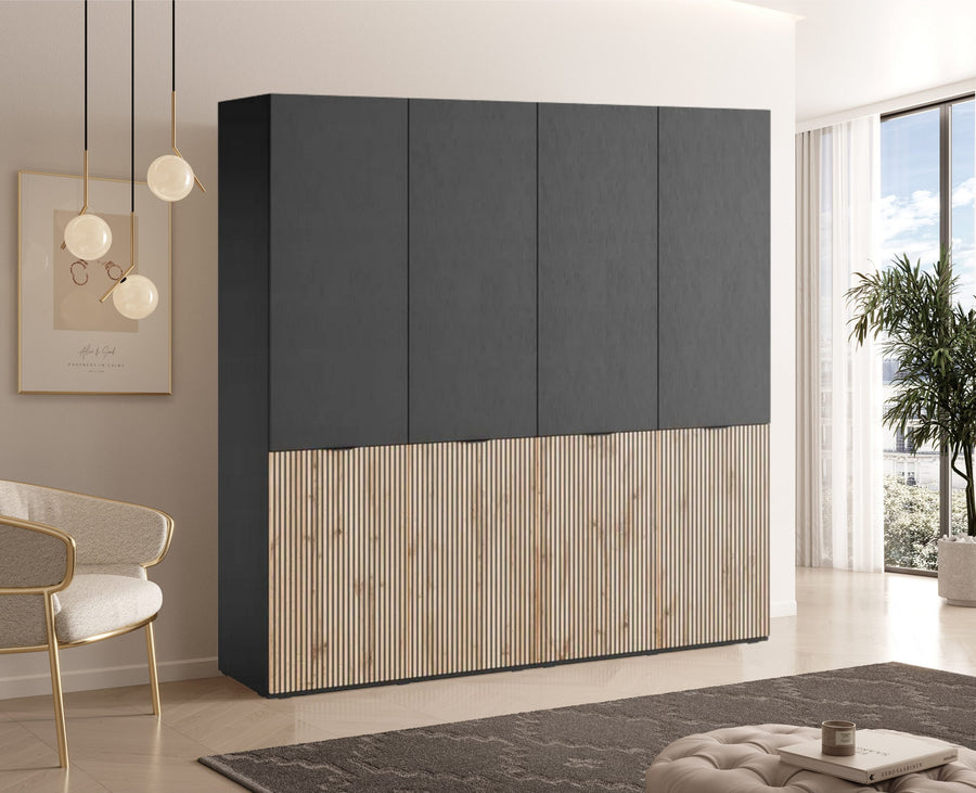 Kleiderschrank Set – 2 Teile – Nordic – Stilvoller Stauraum für Ihr Zuhause