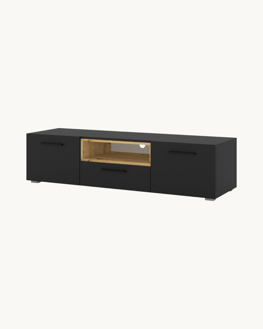 TV-Lowboard – ANETTE – 151 cm Fernsehschrank mit Holzoptik