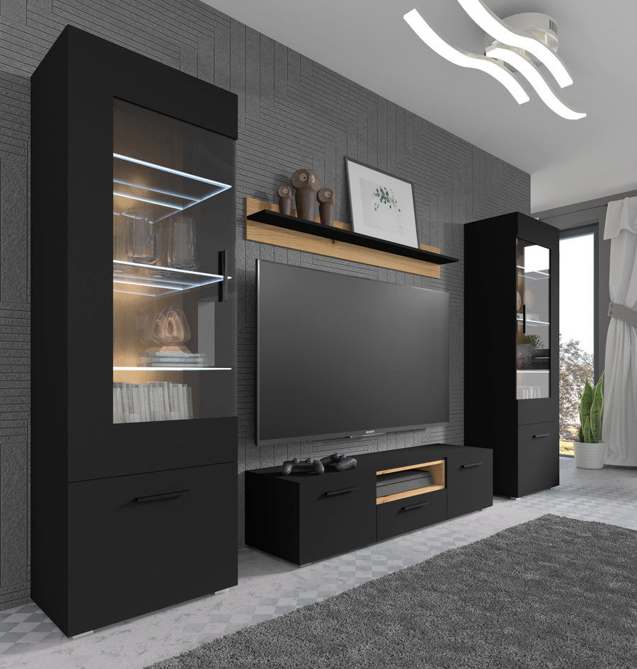 Wandregal – ANETTE – modernes Hängeregal mit Holzoptik