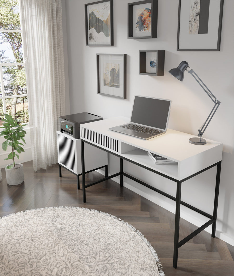 Kommode – RAVENNA F – 55 cm Moderner Beistellschrank mit gefräster MDF-Front