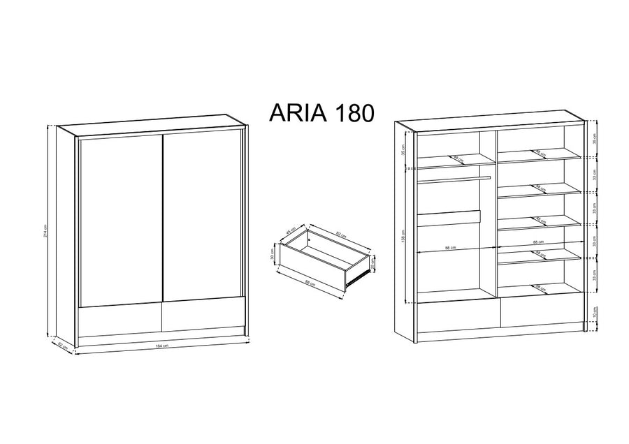 Kommode – ARIA I – Modernes Sideboard mit Stauraum