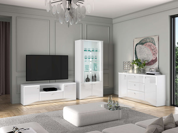 Wohnzimmer Set 3-teilig – GLAMOUR – Elegantes Möbelset mit stilvollem Stauraum