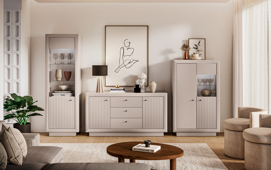Wohnzimmer Set 3-teilig – SOLO – Elegante Wohnlösung mit modernem Design und großzügigem Stauraum