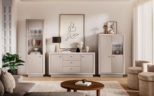 Wohnzimmer Set 3-teilig – SOLO – Elegante Wohnlösung mit modernem Design und großzügigem Stauraum