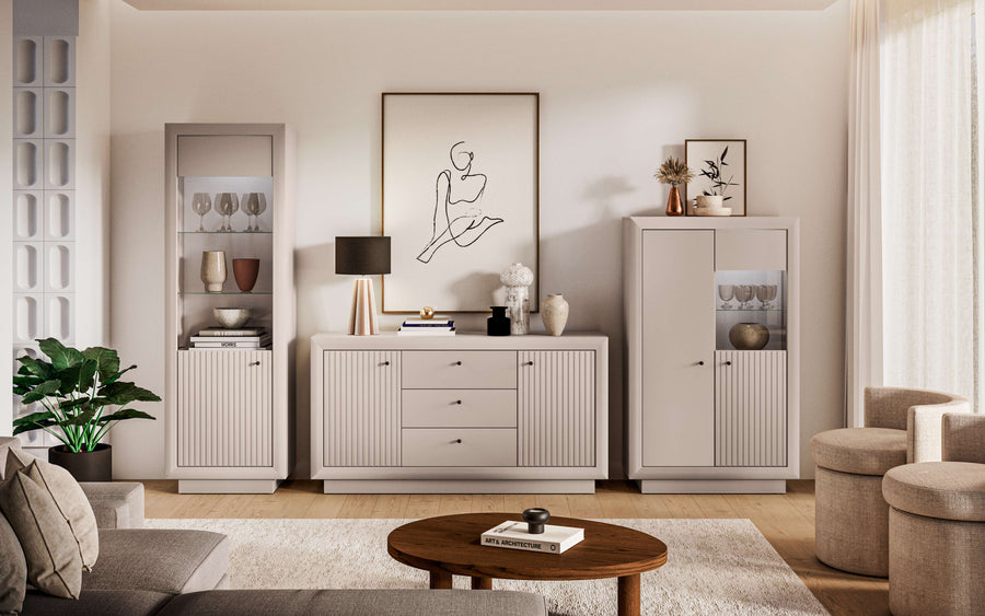 Wohnzimmer Set 3-teilig – SOLO – Elegante Wohnlösung mit modernem Design und großzügigem Stauraum