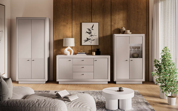 Wohnzimmer Set 3-teilig – SOLO – Moderne Einrichtungslösung mit elegantem Design und maximalem Stauraum