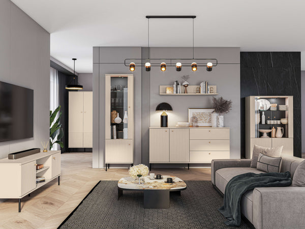 Wohnzimmer Set 6-teiliges – SOPHIE – Möbelset mit elegantem Design & viel Stauraum