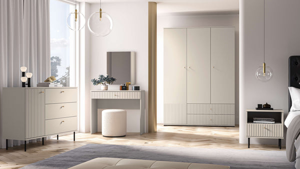 Schlafzimmer Set 5-teilig – SOPHIE – Modernes Schlafzimmer-Set mit stilvollem Stauraum