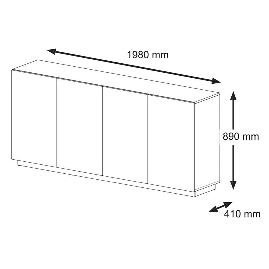 Kommode – AURA – Sideboard mit Schubladen und Türen