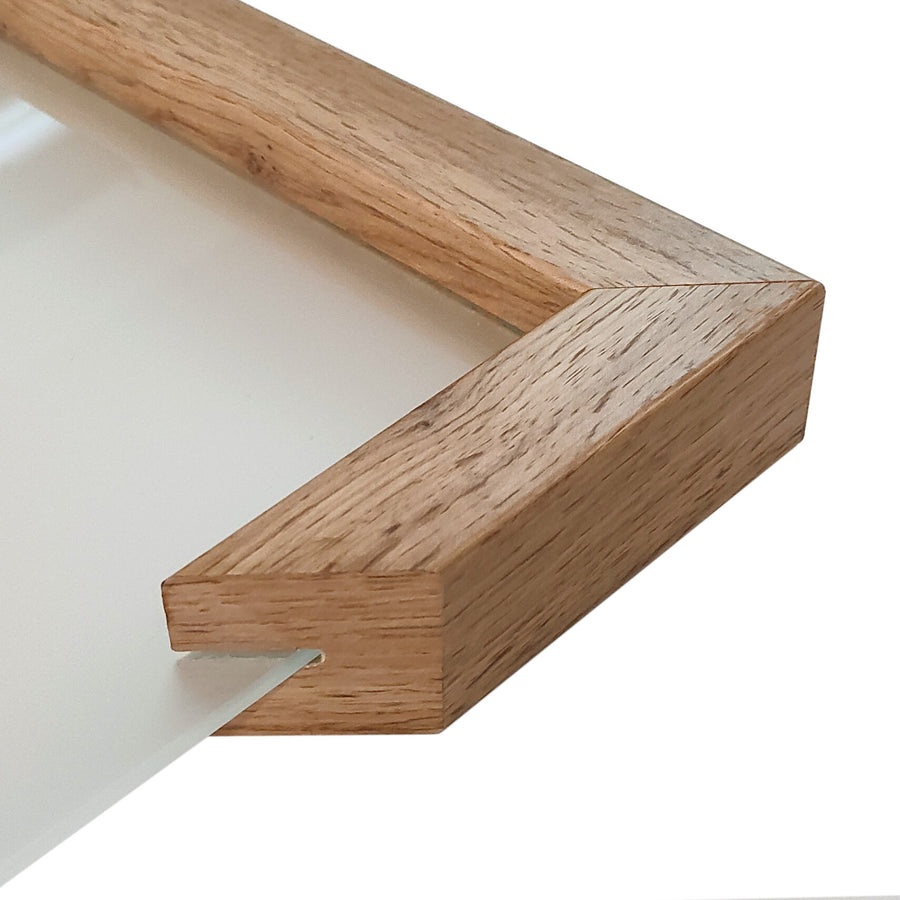 Wandregal – AURIS I – 60 cm Modernes Hängeregal-Set aus Glas und Holzoptik