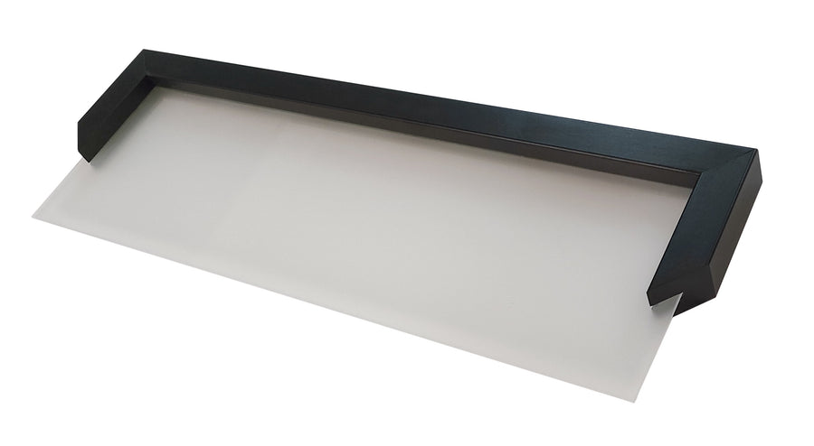 Wandregal – AURIS I – 60 cm Modernes Hängeregal-Set aus Glas und Holzoptik
