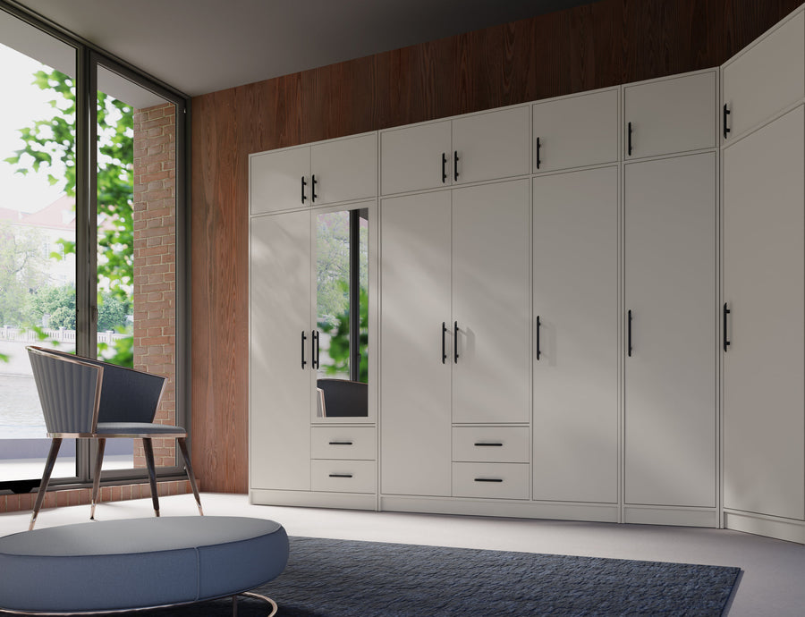 Kleiderschrank mit Spiegel – SMART 03 – Kompakte Lösung mit zwei Türen