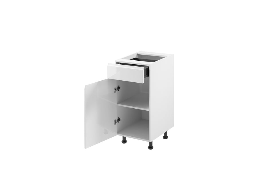 Glanzia Unterschrank 40 cm D40S1 P/L – Weiß Hochglanz