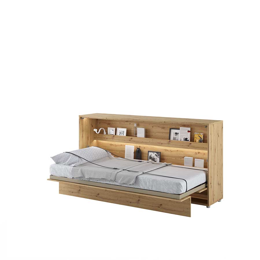 Klappbett – BED CONCEPT – Horizontales Wandbett 90×200 cm mit Metallrahmen