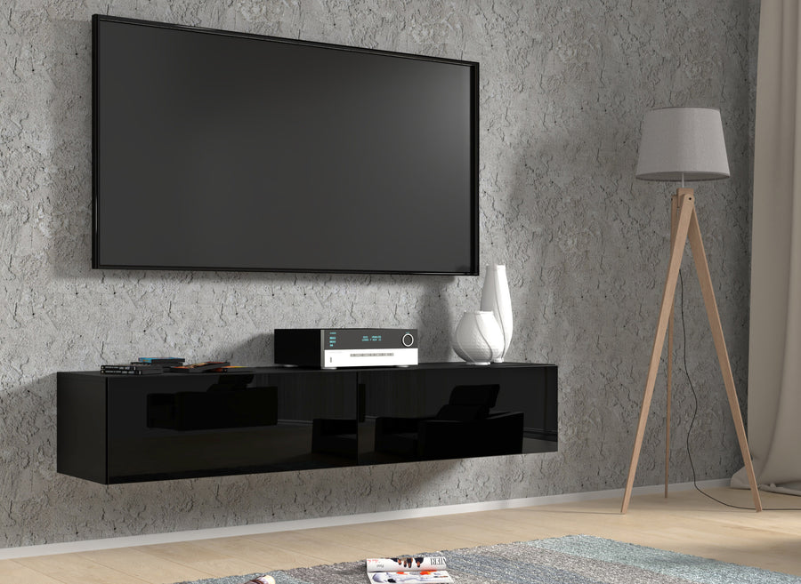 TV-Lowboard – BINGO – Wandhängendes Lowboard mit Stauraum
