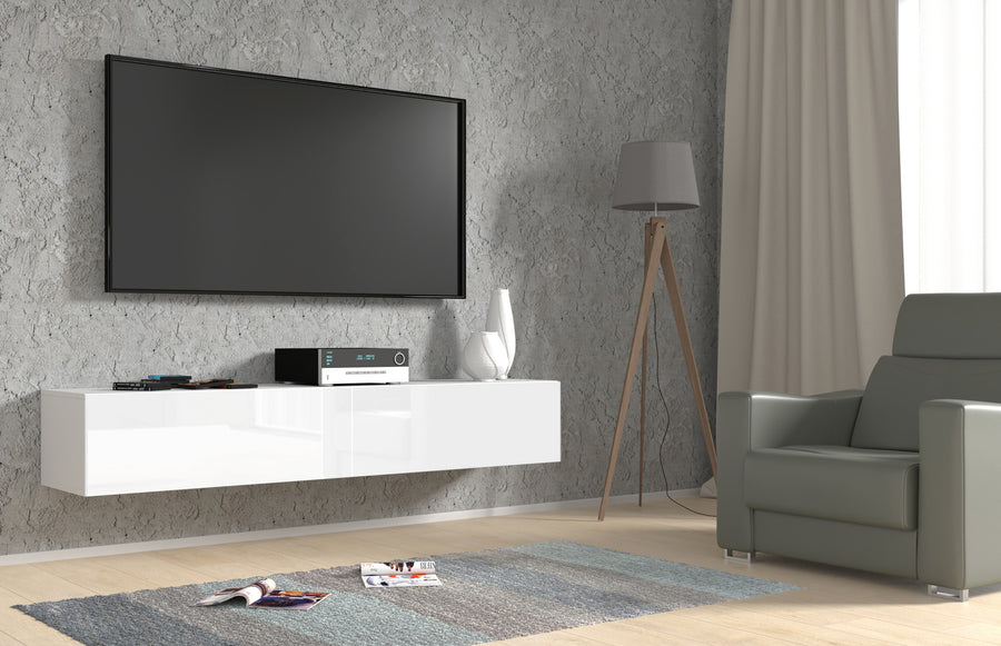 TV-Lowboard – BINGO – Wandhängendes Lowboard mit Stauraum