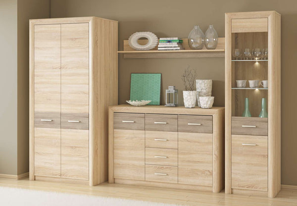 Wohnzimmer Set 4-teilig – CASTEL – Elegantes Wohnambiente mit zeitlosem Stauraum-Design