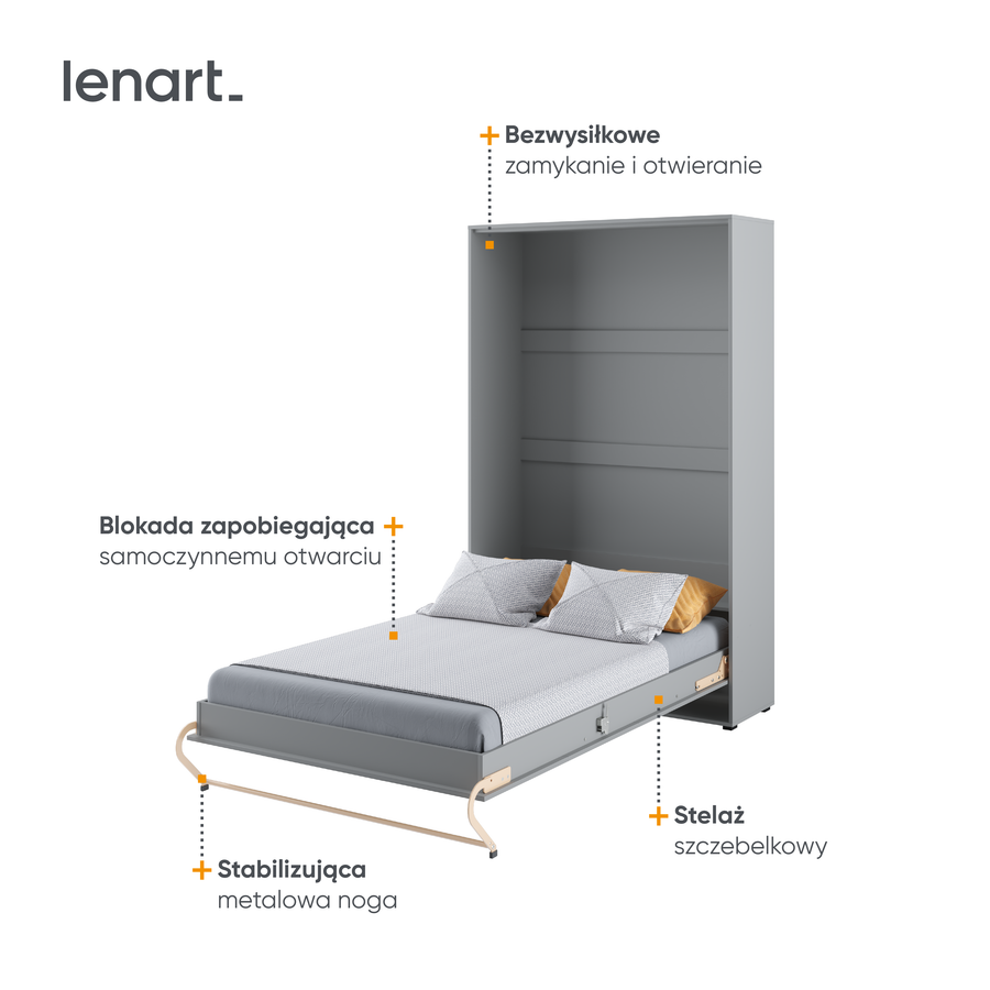 Klappbett – CONCEPT PRO – Vertikales Wandbett mit Komfortmechanismus