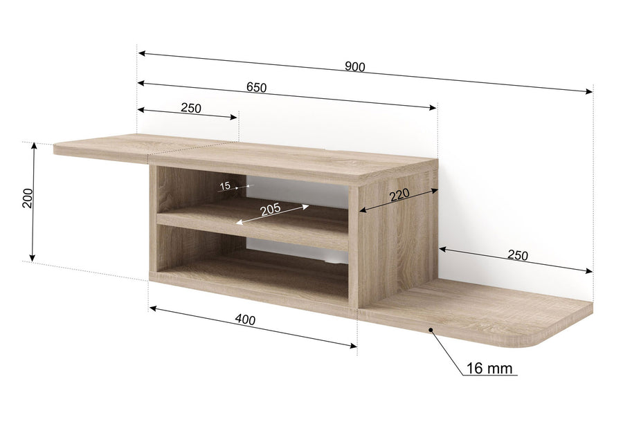 TV-Regal – DEDAL – Modernes wandhängendes TV-Möbel