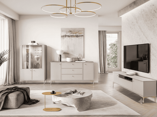 Wohnzimmer Set 3-teilig – SANDRO – Perfekte Kombination aus Stauraum und Design