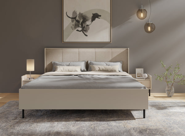Schlafzimmer-Set – GRANDE – 3 Teile, Beige, Komfort und Stil