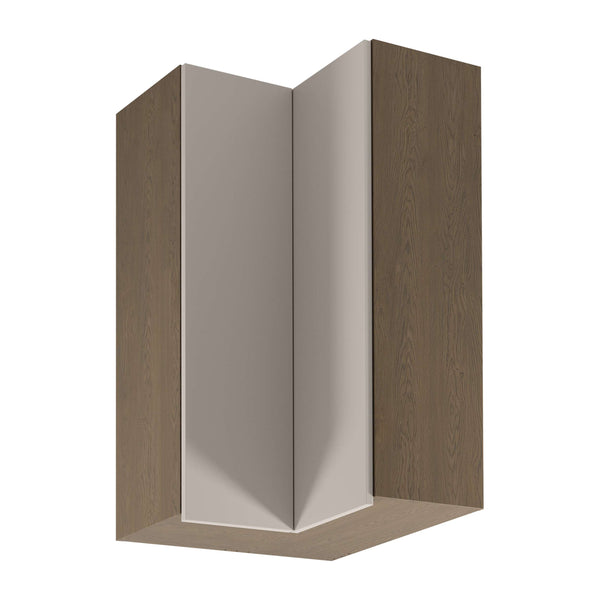 Eckhängeschrank – Livaro – G60N2 Beige / Dunkle Eiche