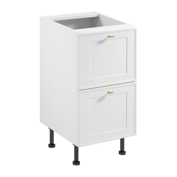 Unterschrank – Livaro – D45S2 AX, Weiß / Weiß Rahmen