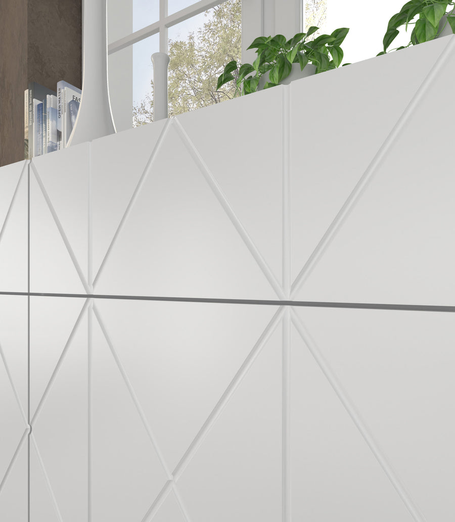 Kommode – KAIRO – Modernes Sideboard mit Fräsfront und Metallgestell, 180 cm