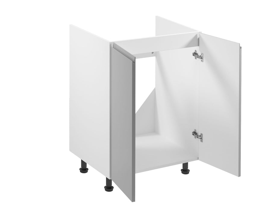 Glanzia Spülenschrank 60 cm D60Z – Grau Hochglanz