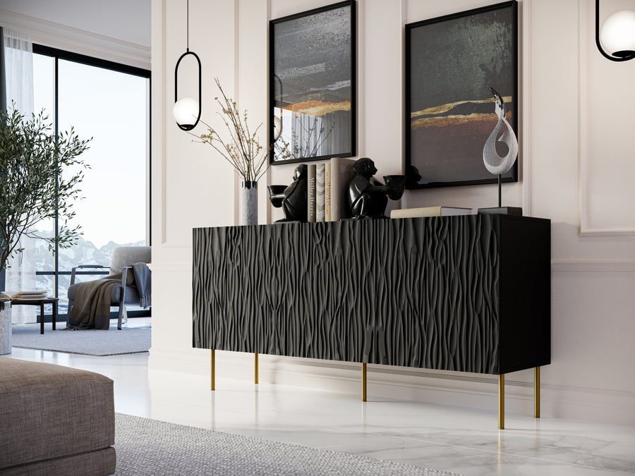Kommode – JUNGLE I – Designer-Kommode mit gefrästen Fronten