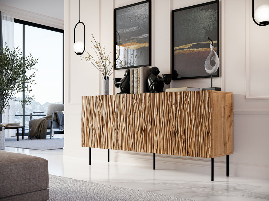 Kommode – JUNGLE I – Designer-Kommode mit gefrästen Fronten